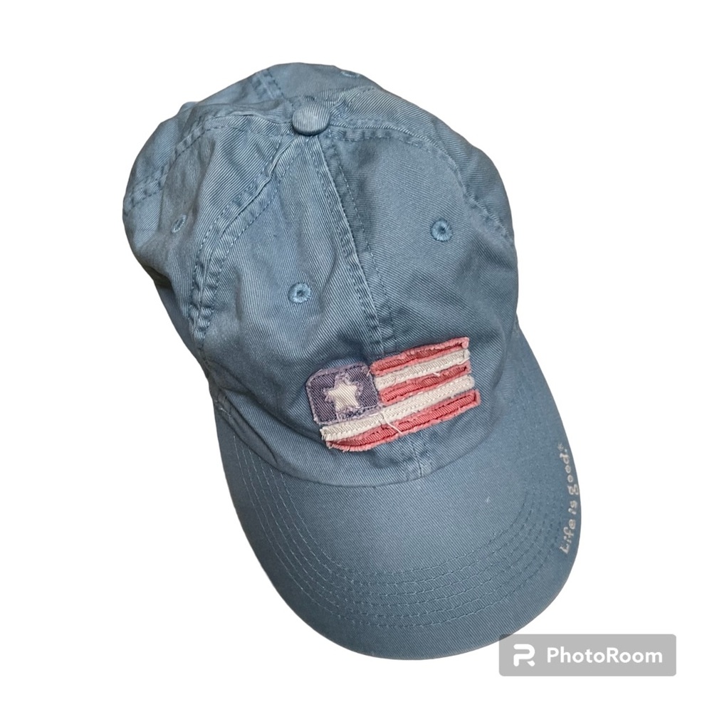 Life Is Good American Flag Ball Cap/Hat Unisex